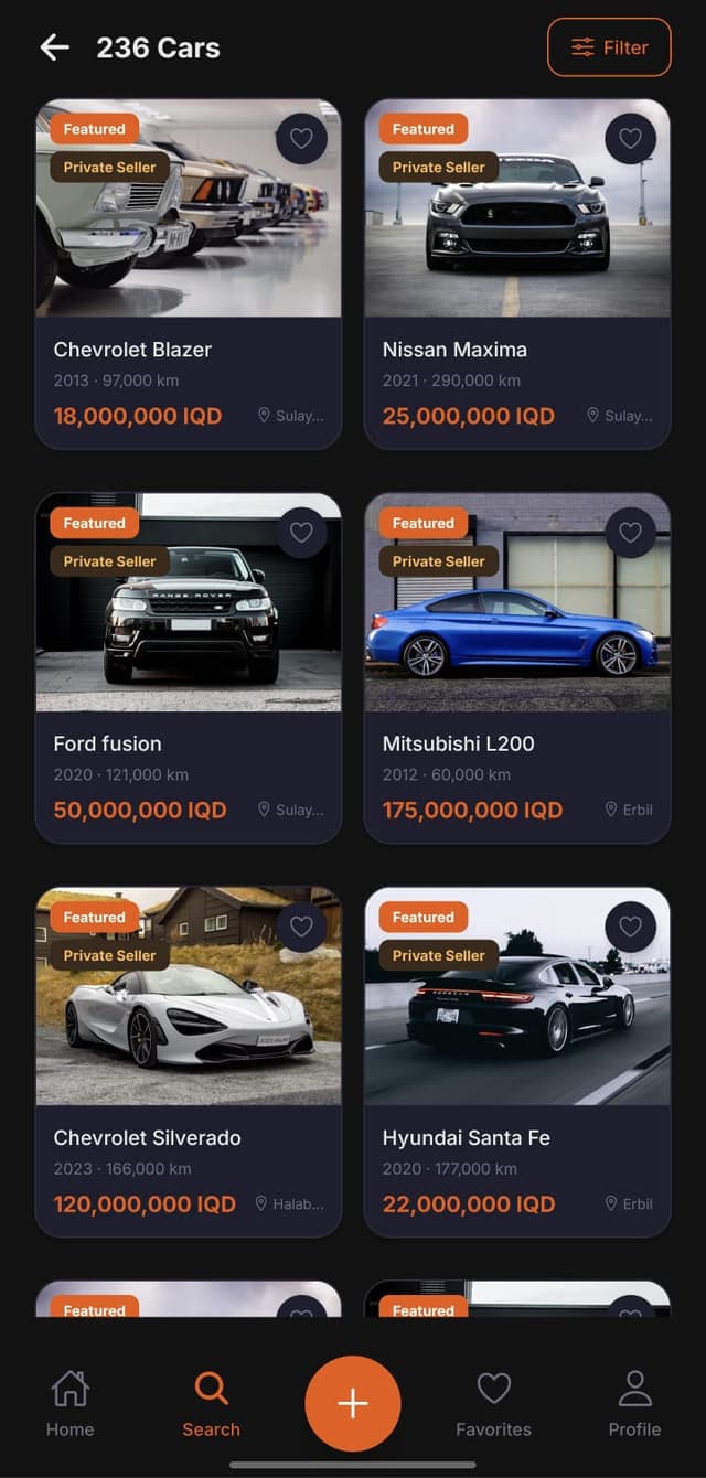 Carzone app browse cars
