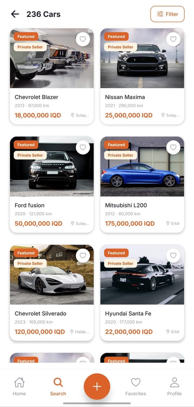 Carzone app browse cars